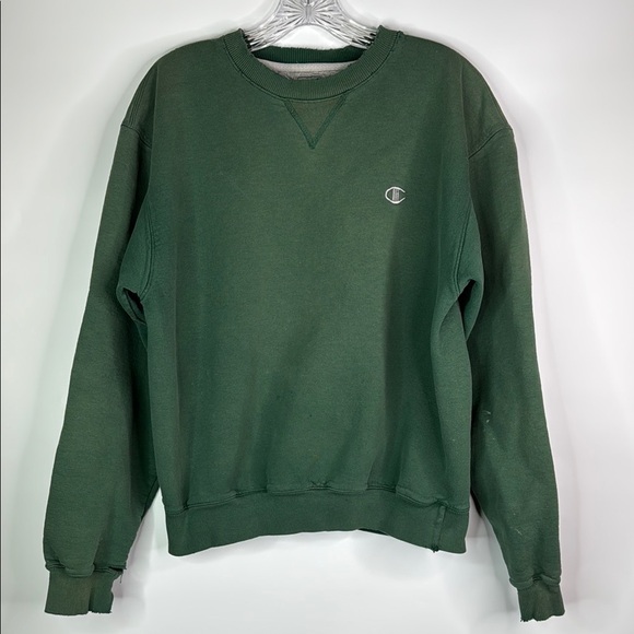Vintage Champion Men's Green Crewneck Sweatshirt Fall 86 Medium Grunge - Picture 1 of 12